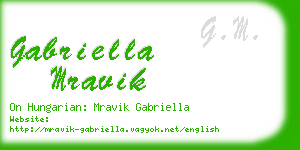 gabriella mravik business card